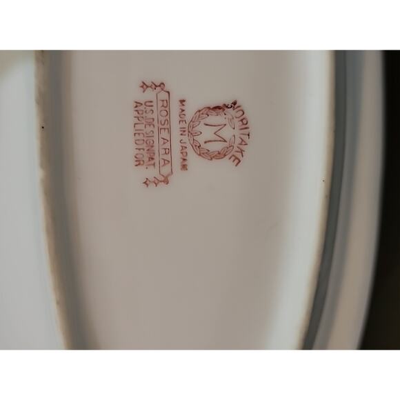 Noritake Roseara Vintage Relish Dish 8.5x4 Inches Gold Trim 1 Inch Deep - Picture 14 of 16